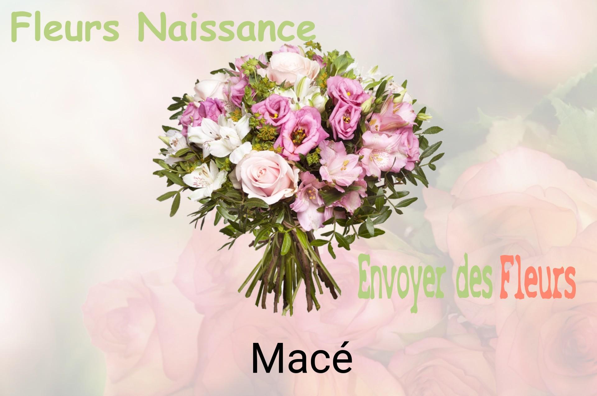 Bouquet de fleurs de naissance livré à Macé
